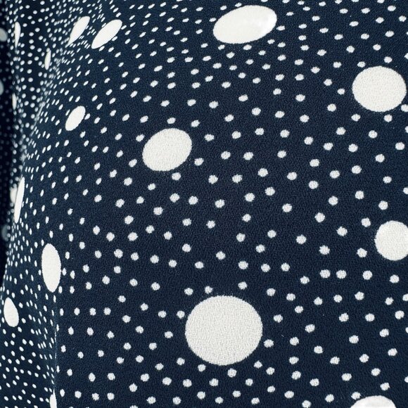 Talbots Plus Top Womens 2X Black White Polka Dot 3/4 Tie Sleeves EUC - Picture 6 of 9